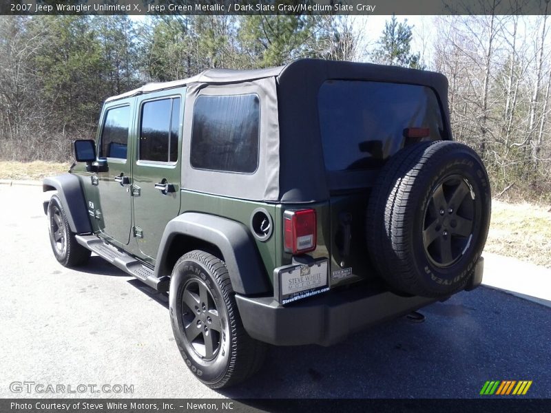 Jeep Green Metallic / Dark Slate Gray/Medium Slate Gray 2007 Jeep Wrangler Unlimited X