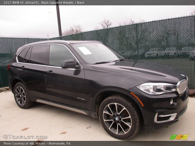 Black Sapphire Metallic / Black 2017 BMW X5 xDrive35i