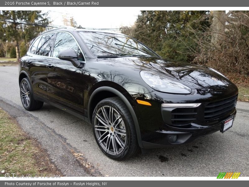 Black / Black/Garnet Red 2016 Porsche Cayenne S