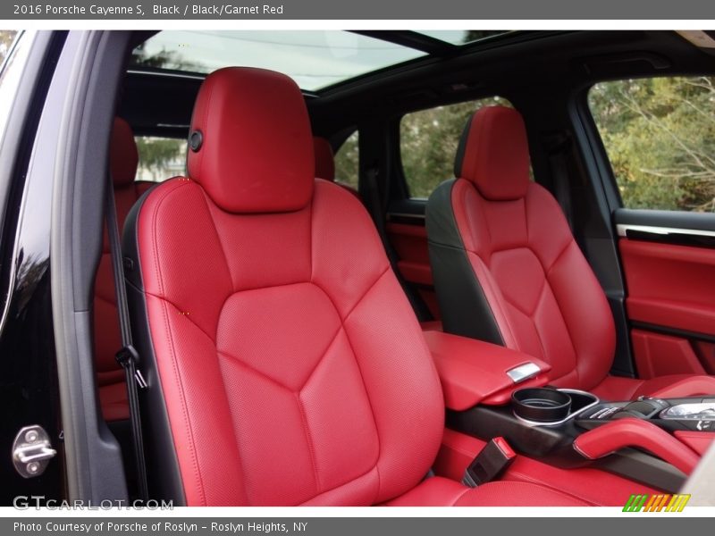 Black / Black/Garnet Red 2016 Porsche Cayenne S