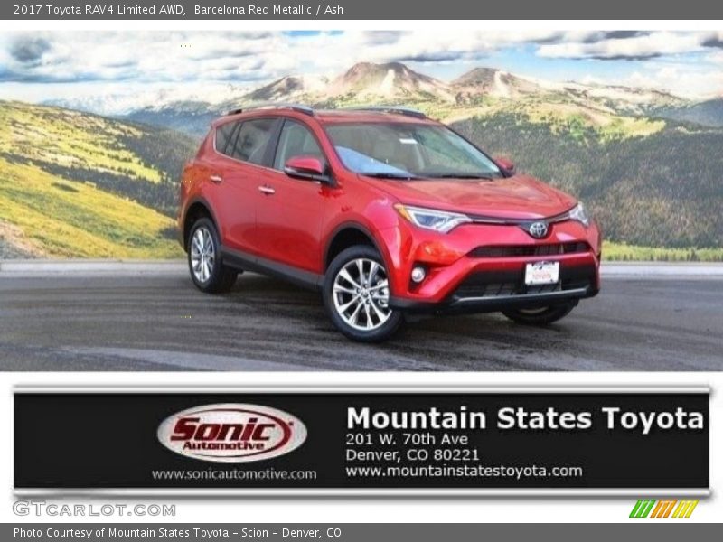 Barcelona Red Metallic / Ash 2017 Toyota RAV4 Limited AWD