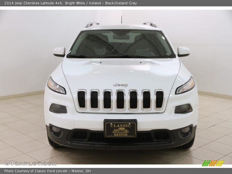 Bright White / Iceland - Black/Iceland Gray 2014 Jeep Cherokee Latitude 4x4