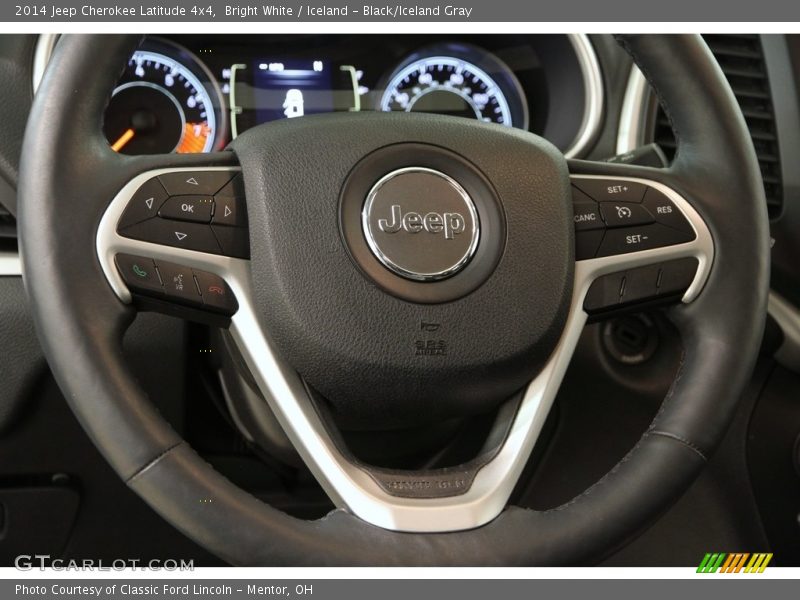 Bright White / Iceland - Black/Iceland Gray 2014 Jeep Cherokee Latitude 4x4