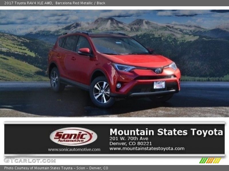 Barcelona Red Metallic / Black 2017 Toyota RAV4 XLE AWD