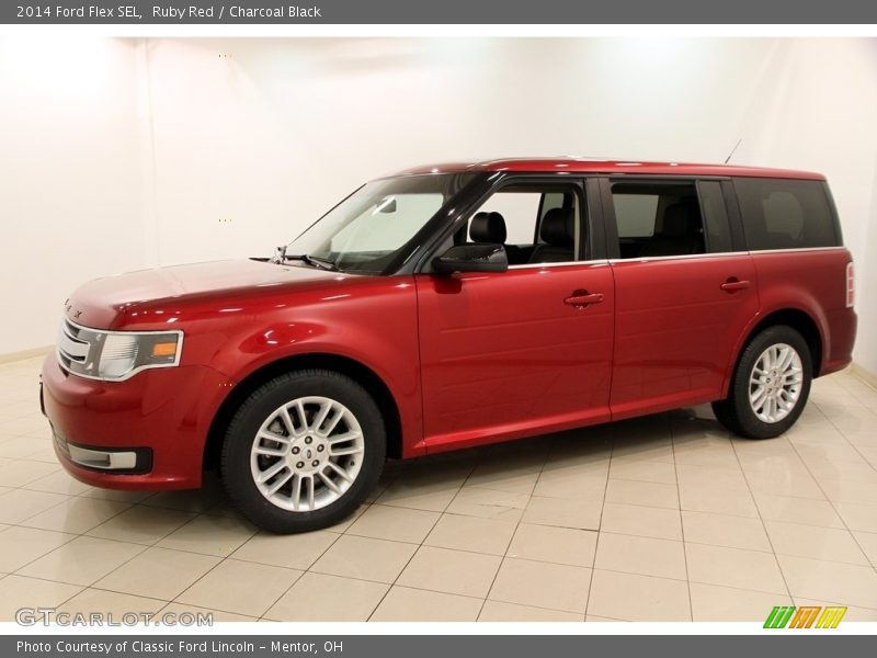Ruby Red / Charcoal Black 2014 Ford Flex SEL
