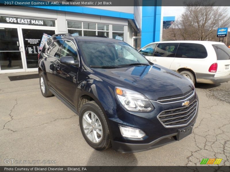Blue Velvet Metallic / Jet Black 2017 Chevrolet Equinox LT AWD
