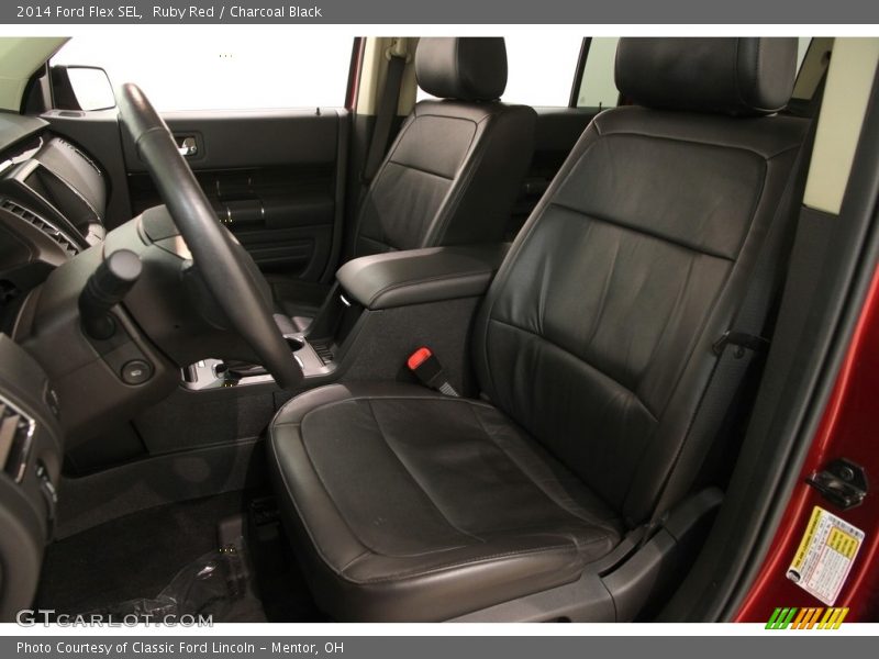 Ruby Red / Charcoal Black 2014 Ford Flex SEL