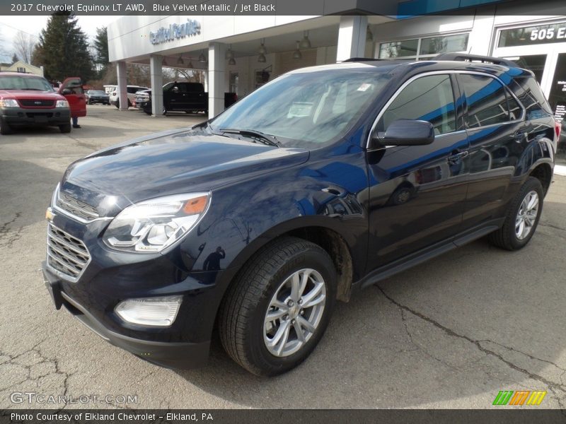 Blue Velvet Metallic / Jet Black 2017 Chevrolet Equinox LT AWD