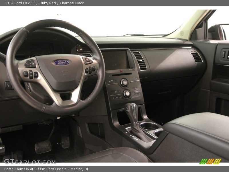 Ruby Red / Charcoal Black 2014 Ford Flex SEL
