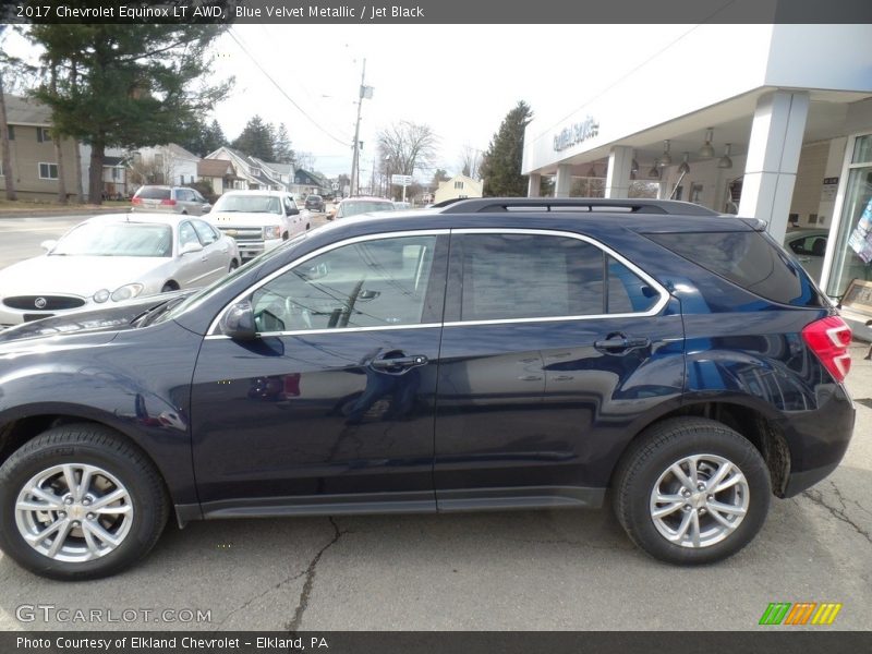 Blue Velvet Metallic / Jet Black 2017 Chevrolet Equinox LT AWD