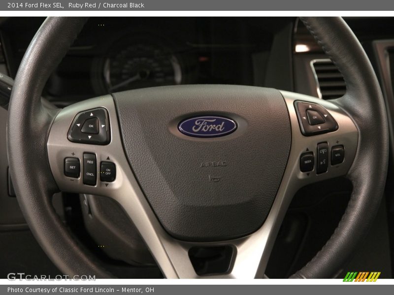 Ruby Red / Charcoal Black 2014 Ford Flex SEL