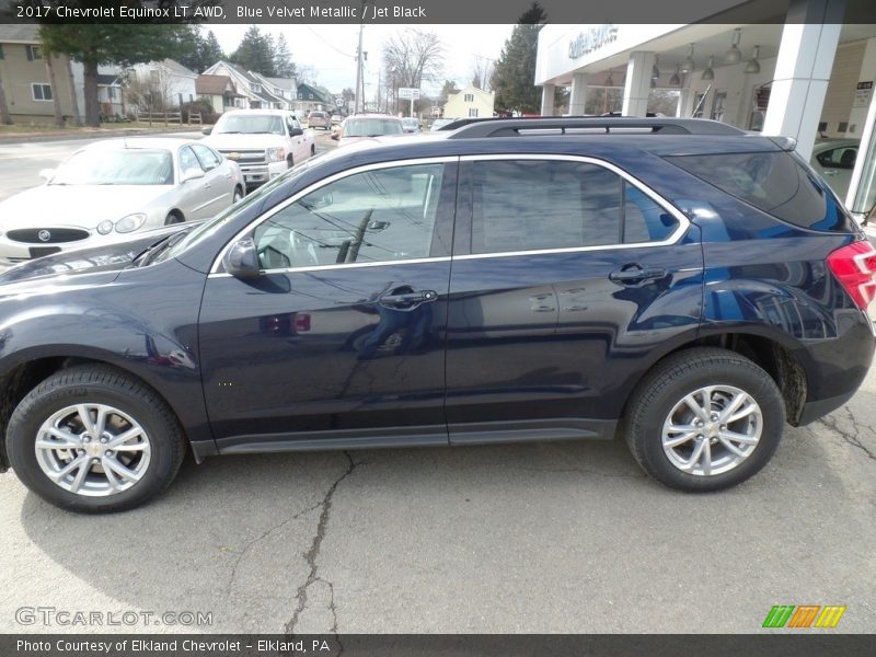 Blue Velvet Metallic / Jet Black 2017 Chevrolet Equinox LT AWD