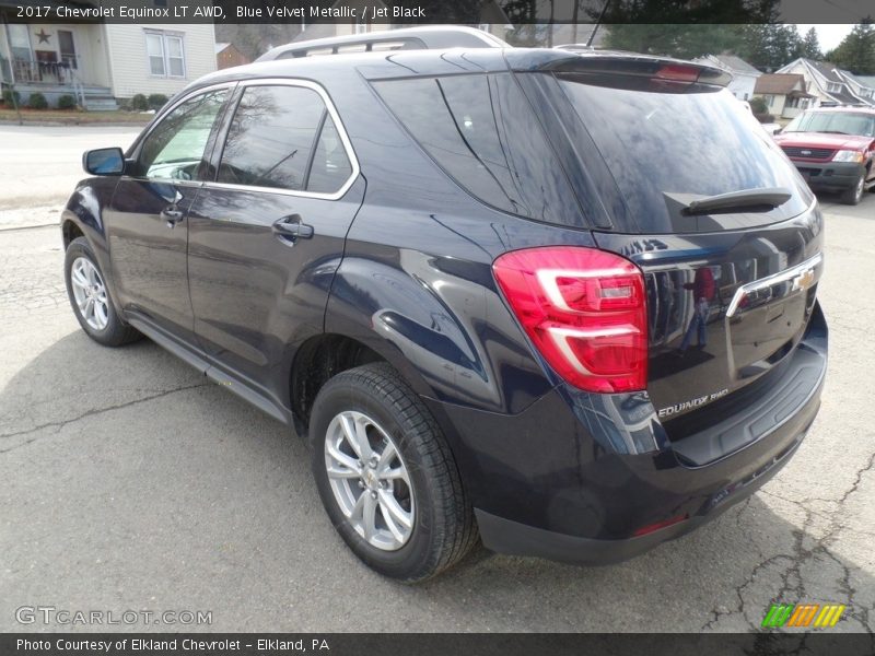 Blue Velvet Metallic / Jet Black 2017 Chevrolet Equinox LT AWD