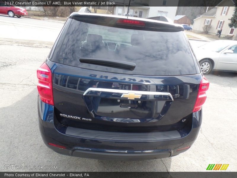 Blue Velvet Metallic / Jet Black 2017 Chevrolet Equinox LT AWD
