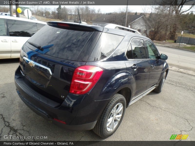 Blue Velvet Metallic / Jet Black 2017 Chevrolet Equinox LT AWD