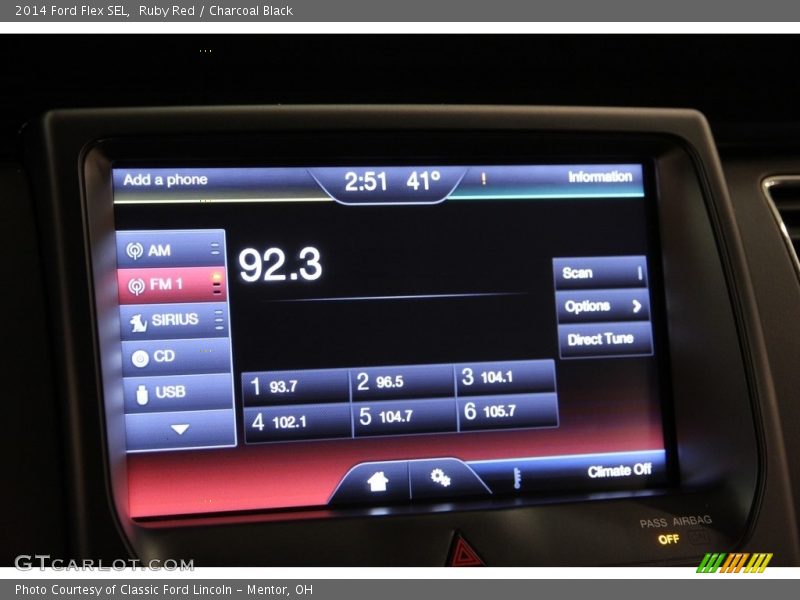 Ruby Red / Charcoal Black 2014 Ford Flex SEL