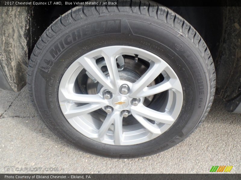 Blue Velvet Metallic / Jet Black 2017 Chevrolet Equinox LT AWD