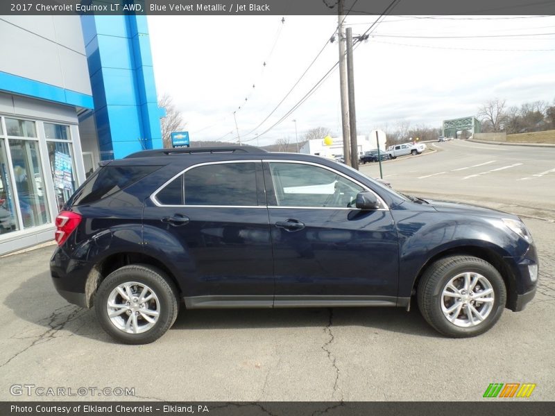 Blue Velvet Metallic / Jet Black 2017 Chevrolet Equinox LT AWD