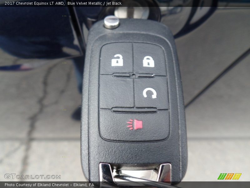 Blue Velvet Metallic / Jet Black 2017 Chevrolet Equinox LT AWD