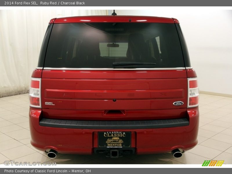 Ruby Red / Charcoal Black 2014 Ford Flex SEL