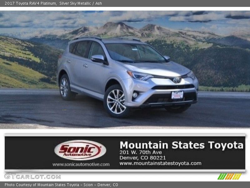 Silver Sky Metallic / Ash 2017 Toyota RAV4 Platinum