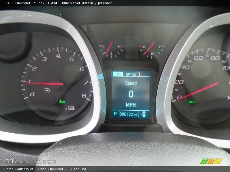Blue Velvet Metallic / Jet Black 2017 Chevrolet Equinox LT AWD