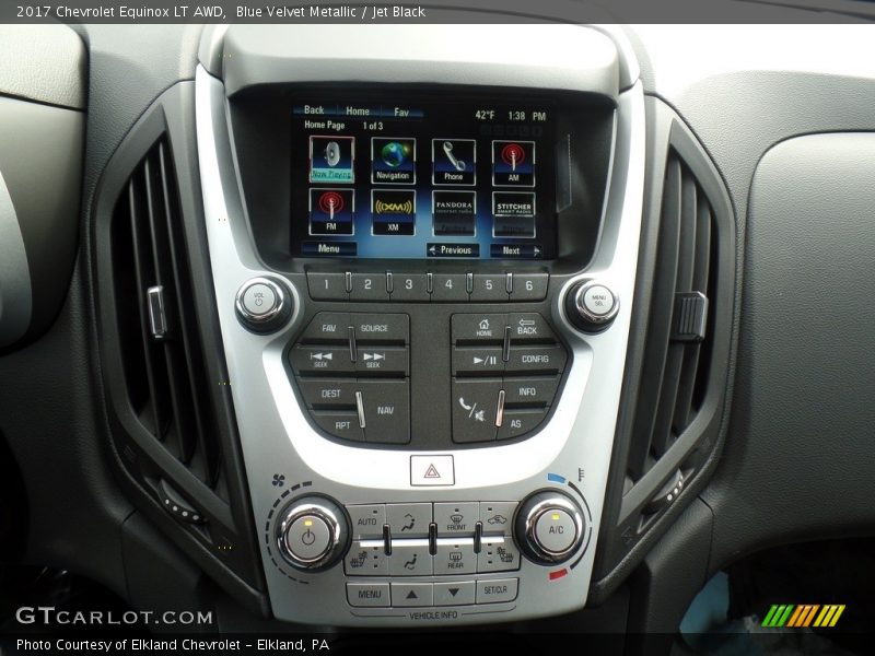 Blue Velvet Metallic / Jet Black 2017 Chevrolet Equinox LT AWD