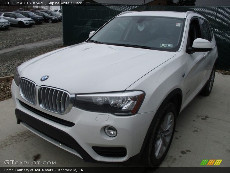 Alpine White / Black 2017 BMW X3 xDrive28i