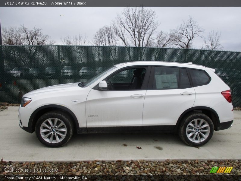 Alpine White / Black 2017 BMW X3 xDrive28i