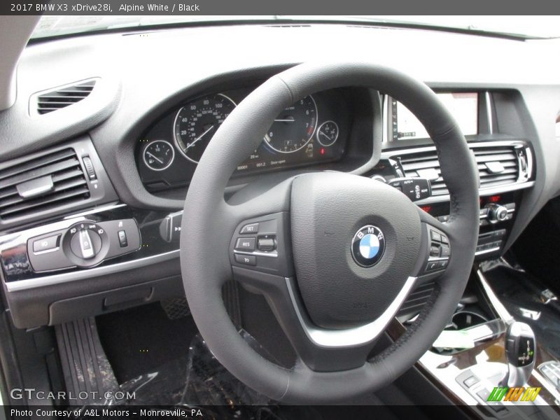 Alpine White / Black 2017 BMW X3 xDrive28i