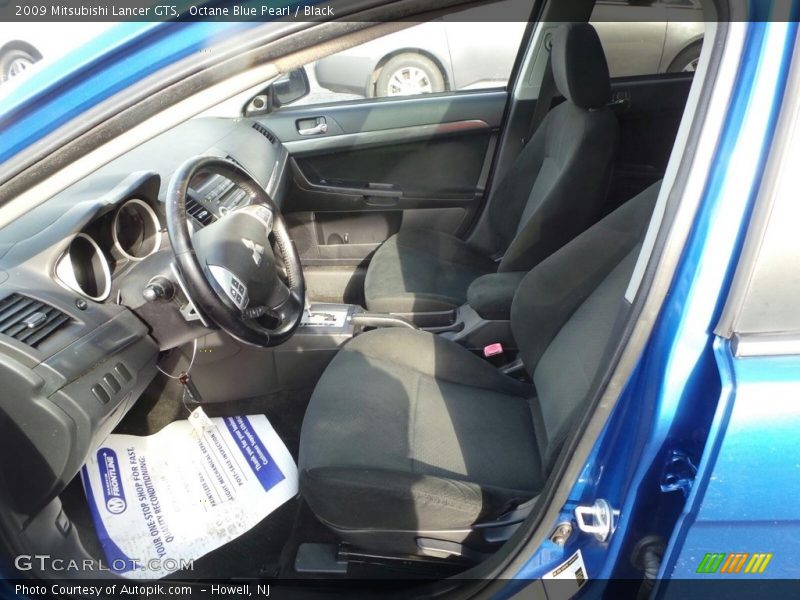 Octane Blue Pearl / Black 2009 Mitsubishi Lancer GTS