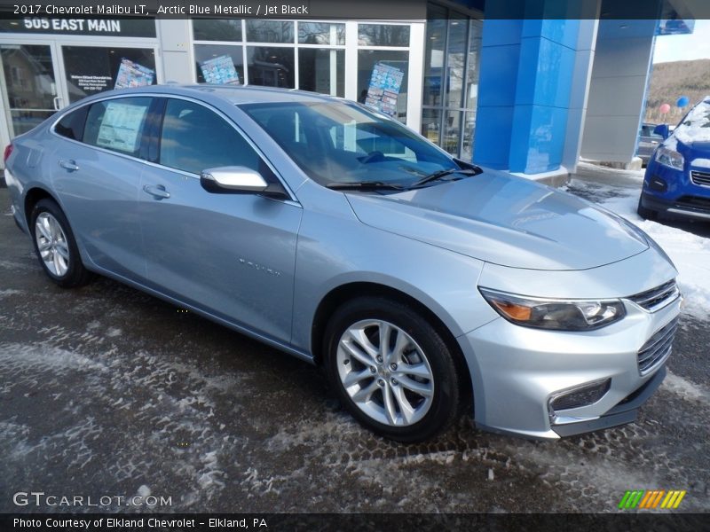Arctic Blue Metallic / Jet Black 2017 Chevrolet Malibu LT