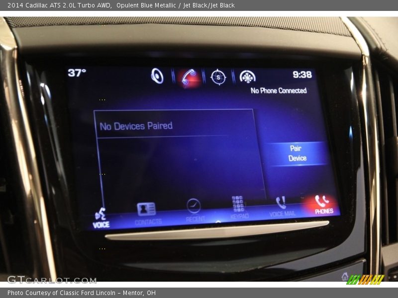 Opulent Blue Metallic / Jet Black/Jet Black 2014 Cadillac ATS 2.0L Turbo AWD
