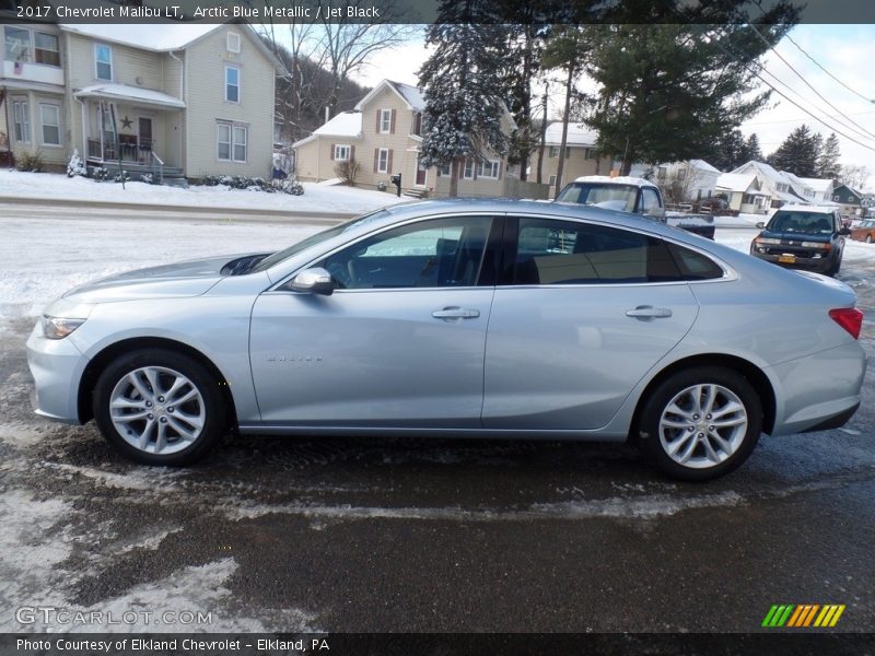 Arctic Blue Metallic / Jet Black 2017 Chevrolet Malibu LT