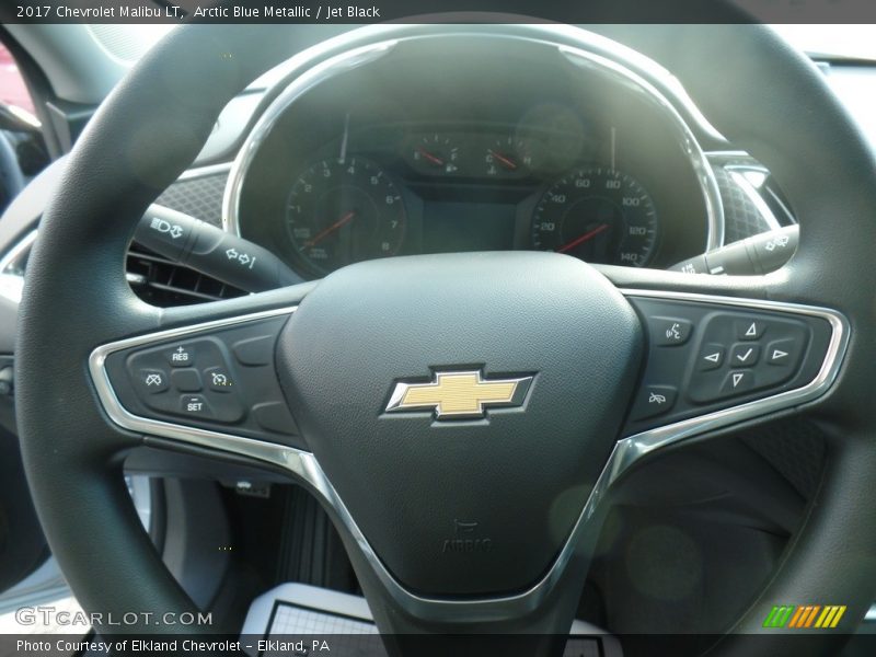 Arctic Blue Metallic / Jet Black 2017 Chevrolet Malibu LT