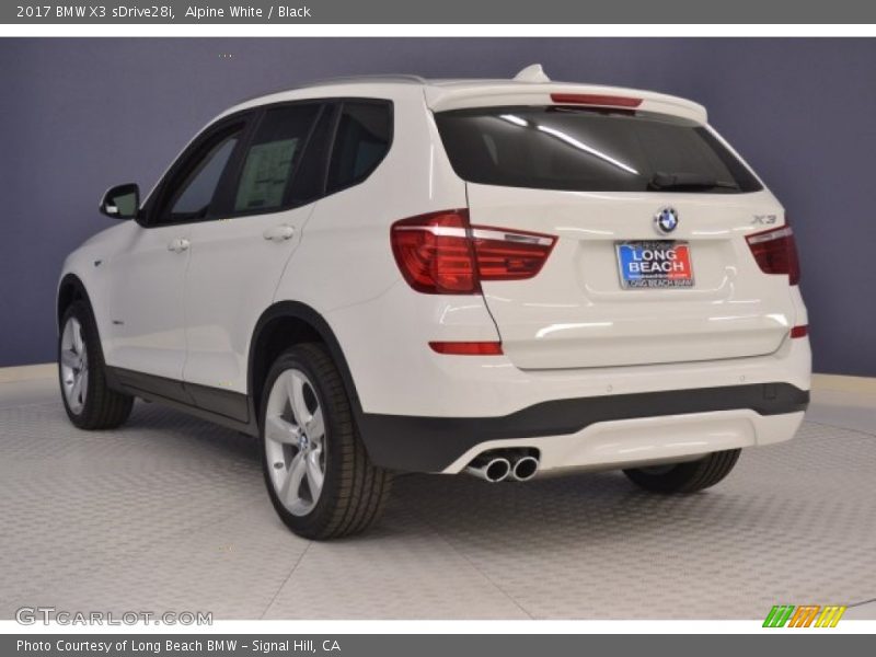 Alpine White / Black 2017 BMW X3 sDrive28i