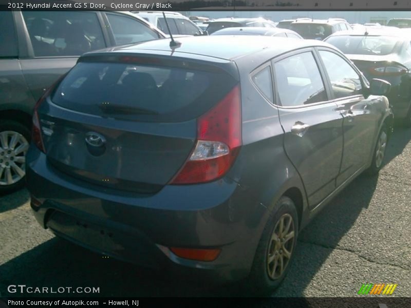 Cyclone Gray / Black 2012 Hyundai Accent GS 5 Door