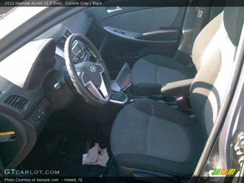 Cyclone Gray / Black 2012 Hyundai Accent GS 5 Door