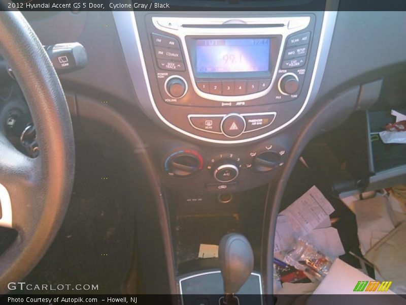 Cyclone Gray / Black 2012 Hyundai Accent GS 5 Door