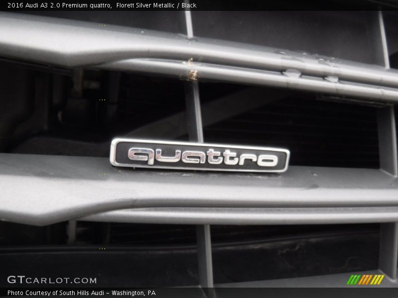 Florett Silver Metallic / Black 2016 Audi A3 2.0 Premium quattro