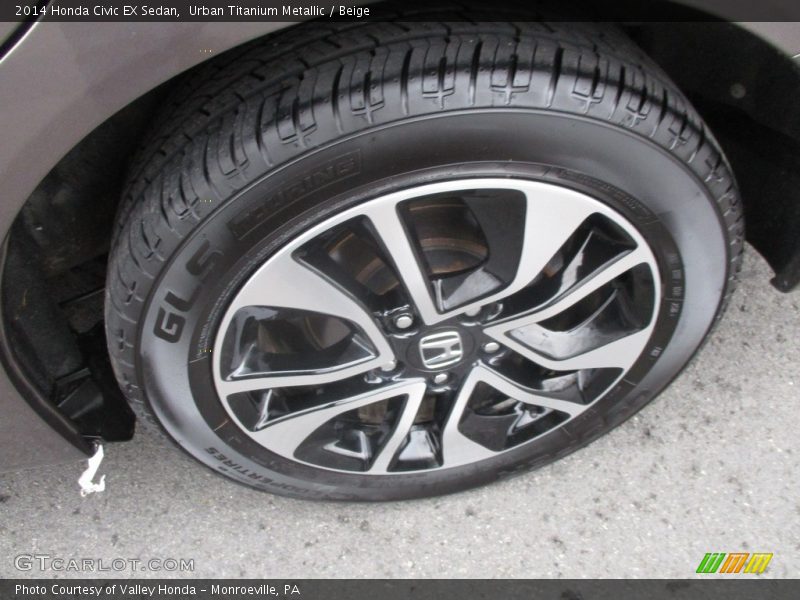 Urban Titanium Metallic / Beige 2014 Honda Civic EX Sedan
