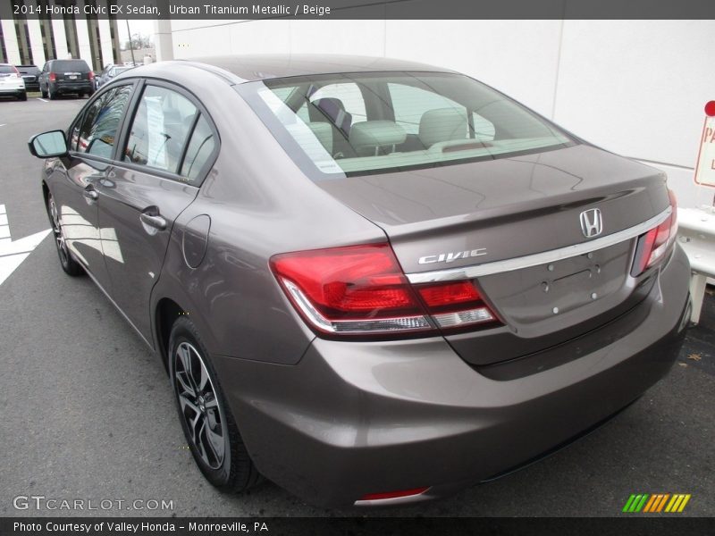 Urban Titanium Metallic / Beige 2014 Honda Civic EX Sedan