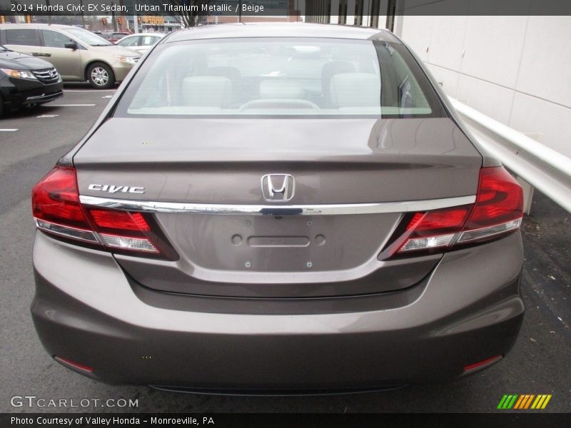 Urban Titanium Metallic / Beige 2014 Honda Civic EX Sedan