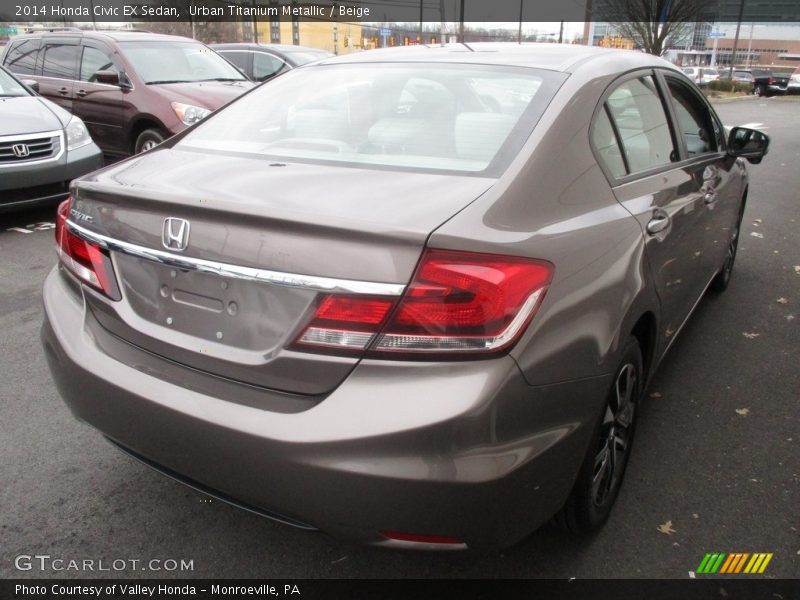Urban Titanium Metallic / Beige 2014 Honda Civic EX Sedan