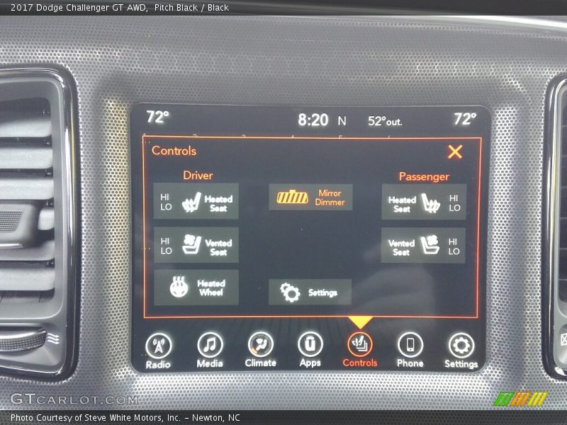 Controls of 2017 Challenger GT AWD