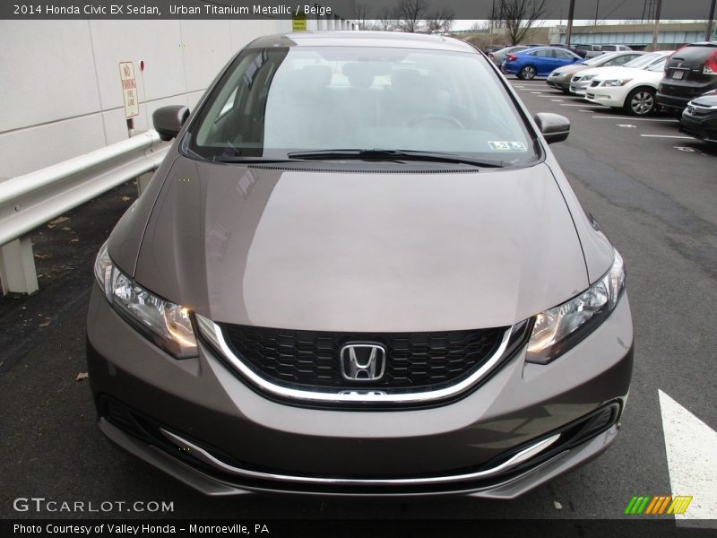 Urban Titanium Metallic / Beige 2014 Honda Civic EX Sedan