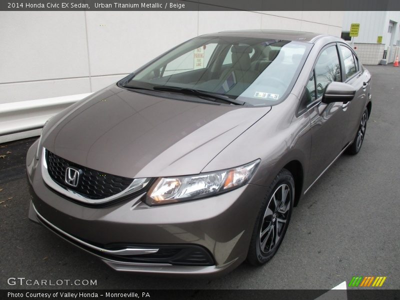 Urban Titanium Metallic / Beige 2014 Honda Civic EX Sedan