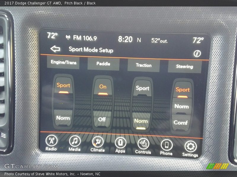 Controls of 2017 Challenger GT AWD