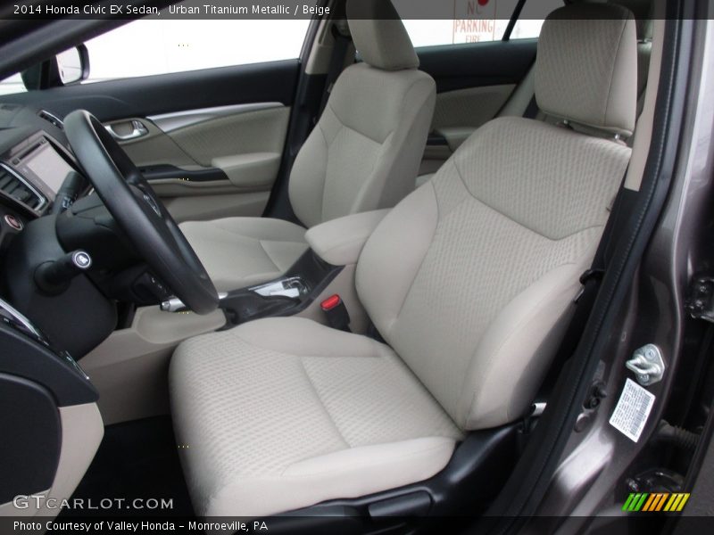 Urban Titanium Metallic / Beige 2014 Honda Civic EX Sedan
