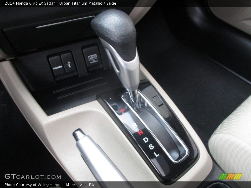 Urban Titanium Metallic / Beige 2014 Honda Civic EX Sedan